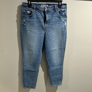 Abercrombie & Fitch Blue Ankle Cropped Jeans Relaxed Fit